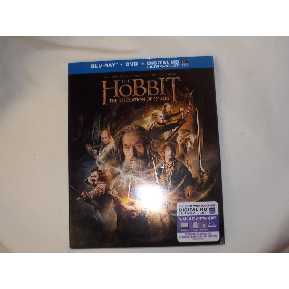 The Hobbit Movie Bundle An Unexpected Journey Book & Desolation of Smaug Blu-ray